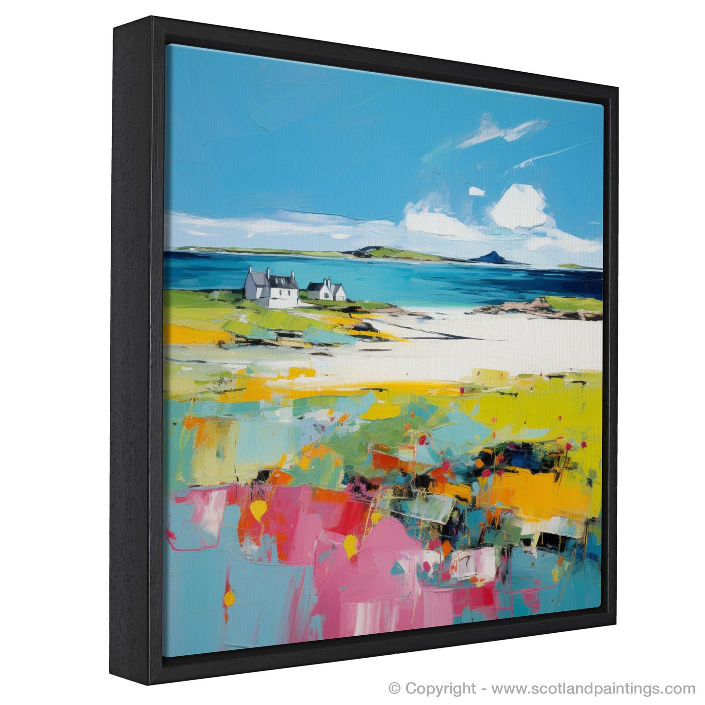 Painting and Art Print of Isle of Tiree, Inner Hebrides in summer entitled "Abstract Essence of Tiree Summer".