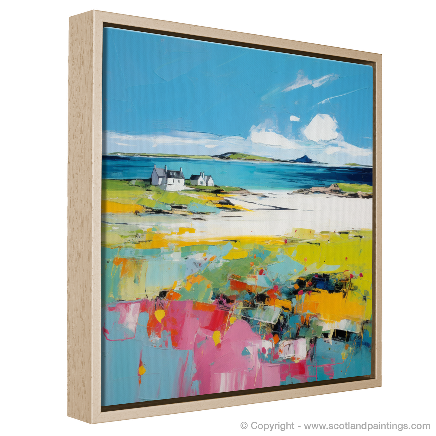 Painting and Art Print of Isle of Tiree, Inner Hebrides in summer entitled "Abstract Essence of Tiree Summer".