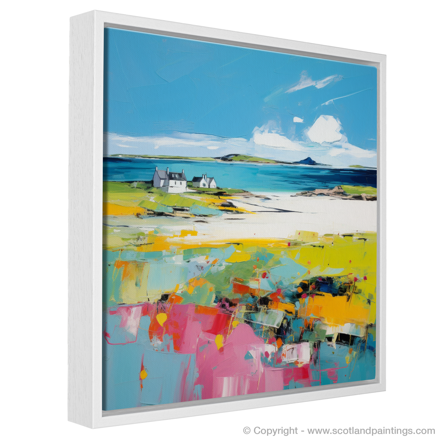 Painting and Art Print of Isle of Tiree, Inner Hebrides in summer entitled "Abstract Essence of Tiree Summer".