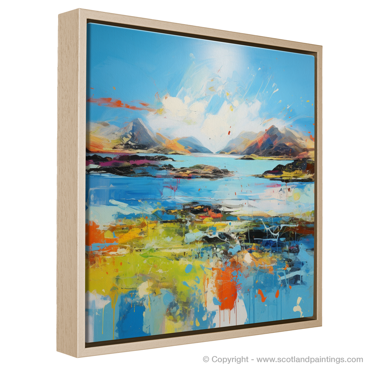 Painting and Art Print of Isle of Ulva, Inner Hebrides in summer entitled "Summer Rhapsody on Isle of Ulva".