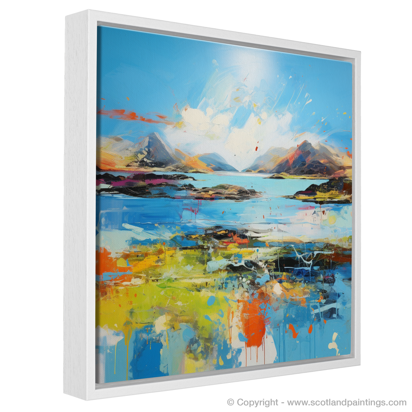 Painting and Art Print of Isle of Ulva, Inner Hebrides in summer entitled "Summer Rhapsody on Isle of Ulva".