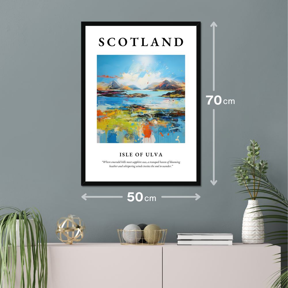 Poster of Isle of Ulva hanging on a wall