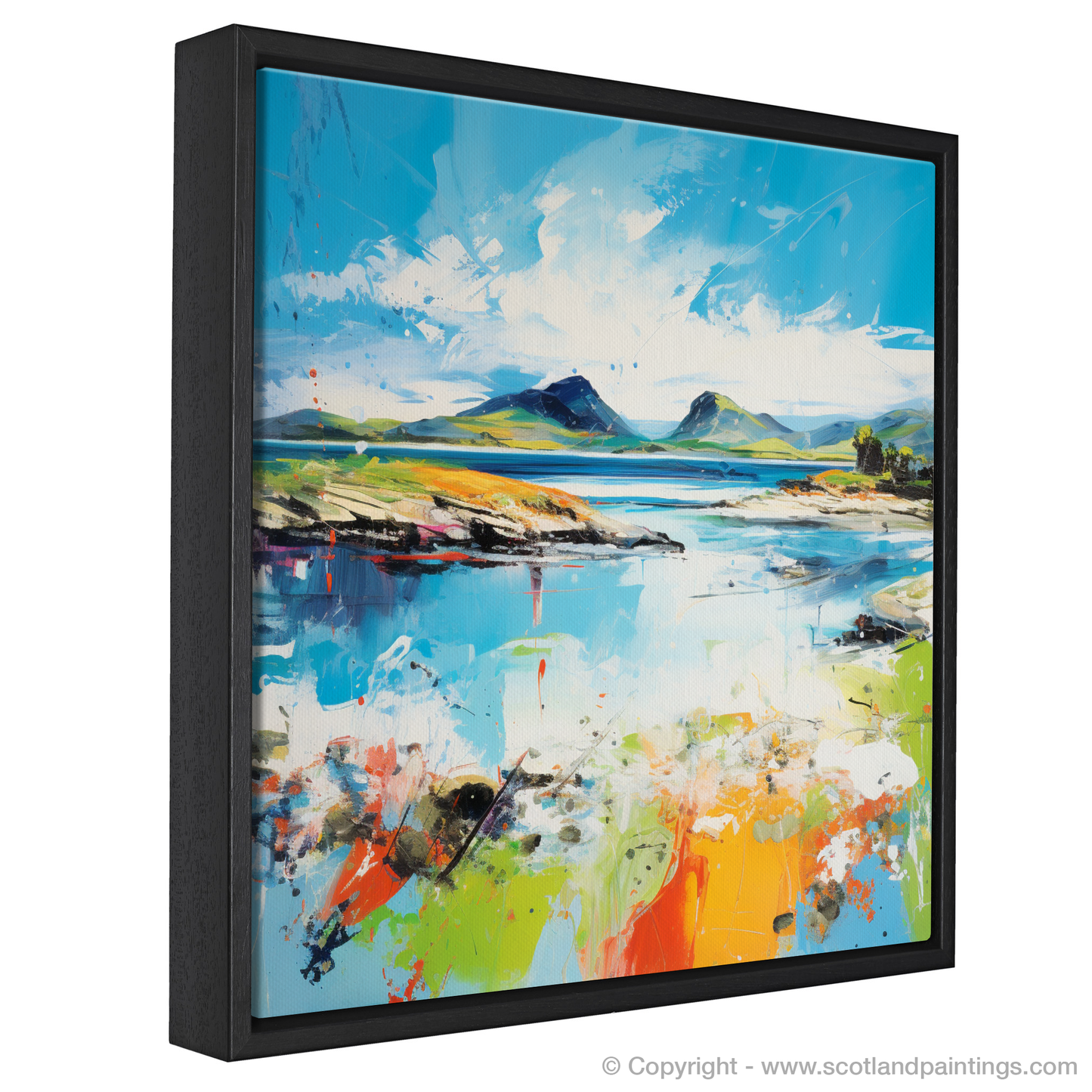 Painting and Art Print of Isle of Ulva, Inner Hebrides in summer entitled "Isle of Ulva Summer Symphony".