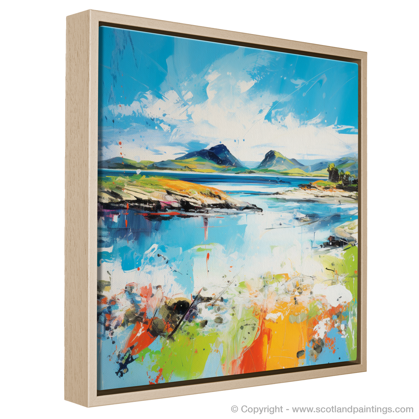 Painting and Art Print of Isle of Ulva, Inner Hebrides in summer entitled "Isle of Ulva Summer Symphony".