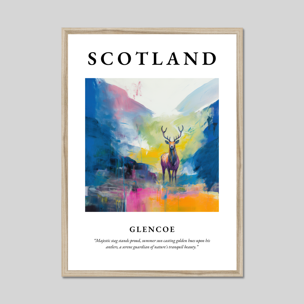 Poster in a natural frame with the word Scotland