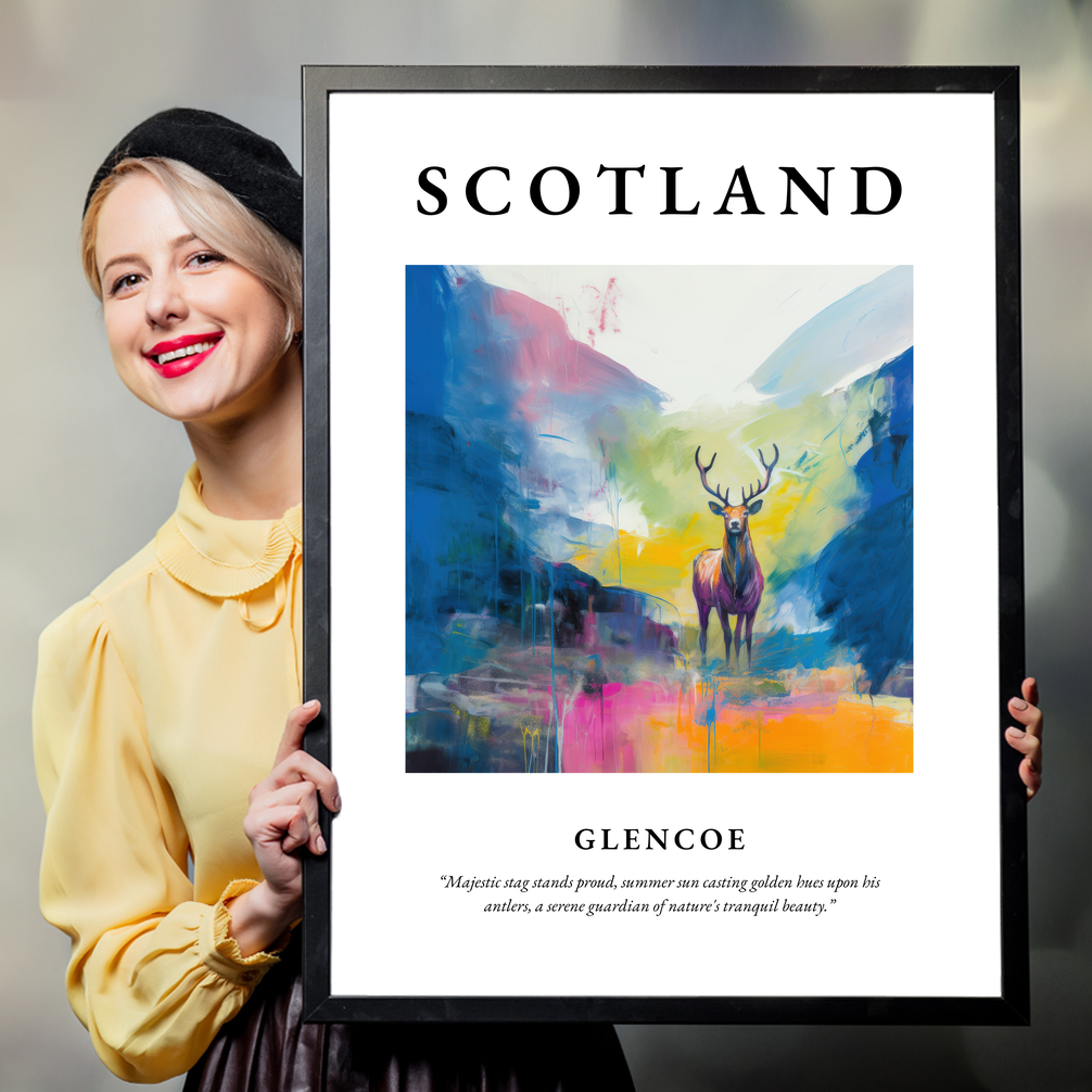 Person holding a poster of Glencoe