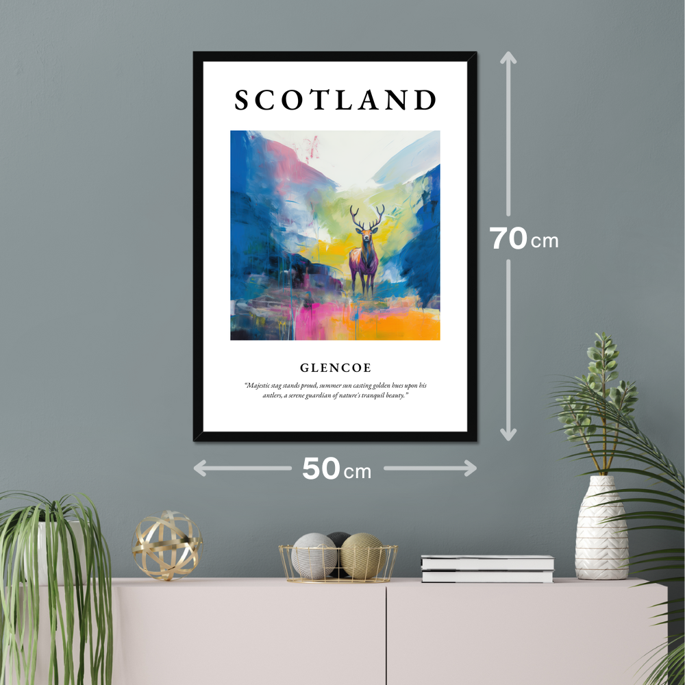 Poster of Glencoe hanging on a wall