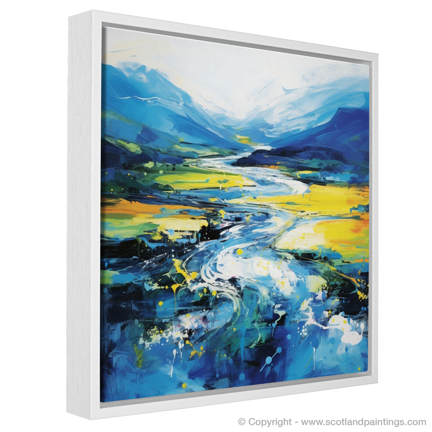 Painting and Art Print of River Orchy, Argyll and Bute in summer entitled "Summer Currents of River Orchy".