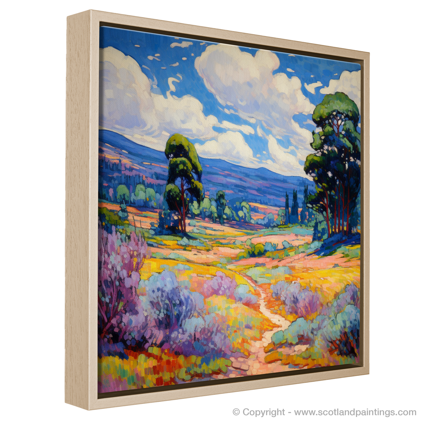 Painting and Art Print of Glen Tanar, Aberdeenshire in summer entitled "Summer Whispers of Glen Tanar".