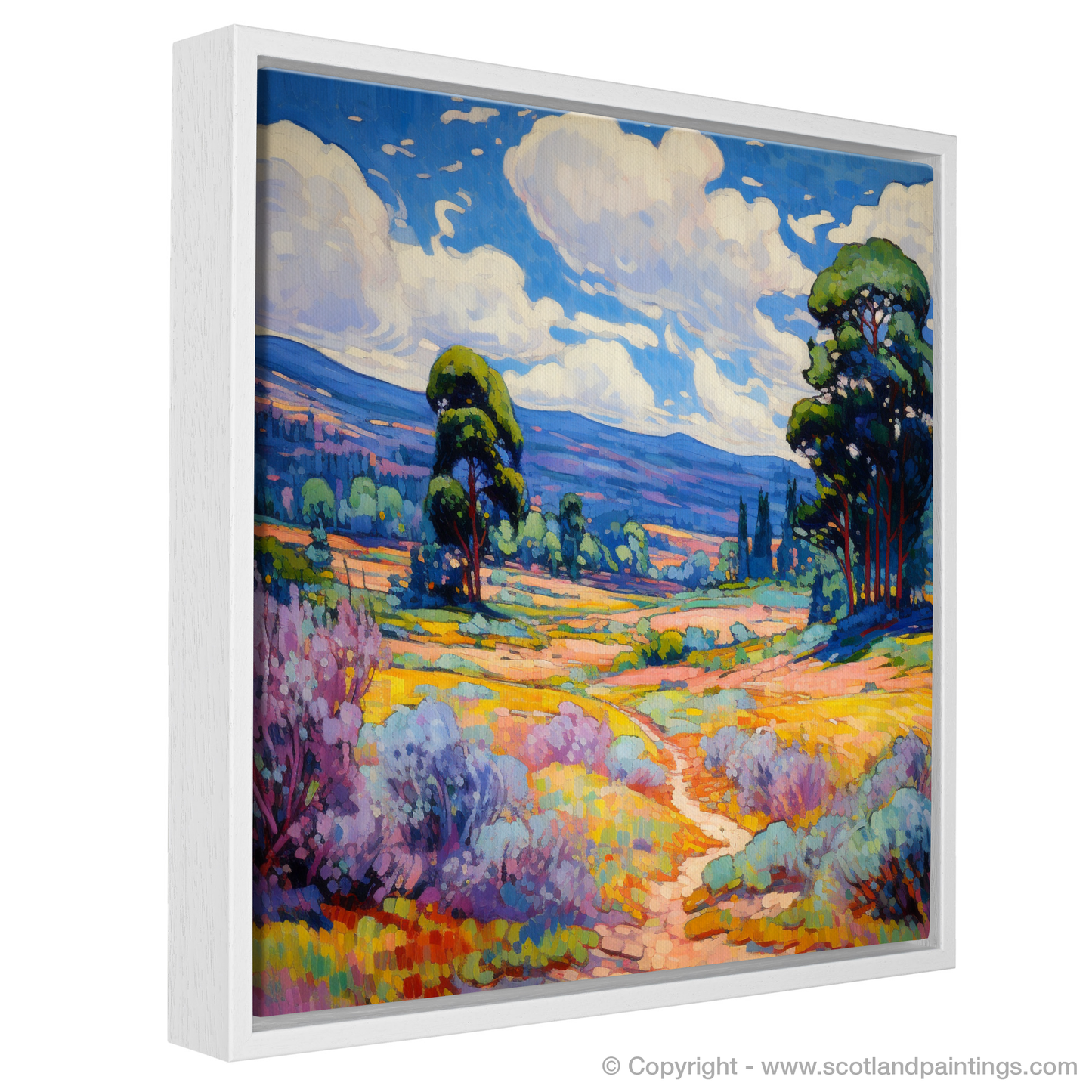 Painting and Art Print of Glen Tanar, Aberdeenshire in summer entitled "Summer Whispers of Glen Tanar".