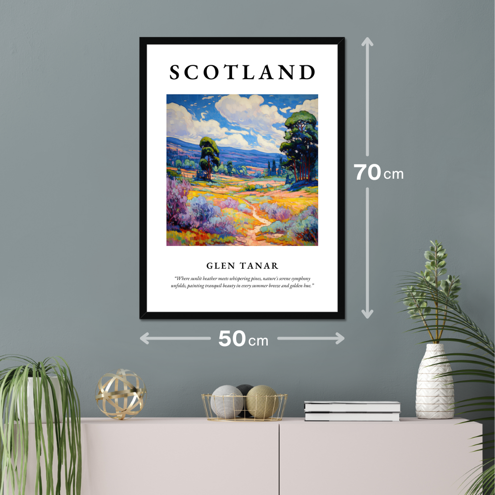 Poster of Glen Tanar hanging on a wall