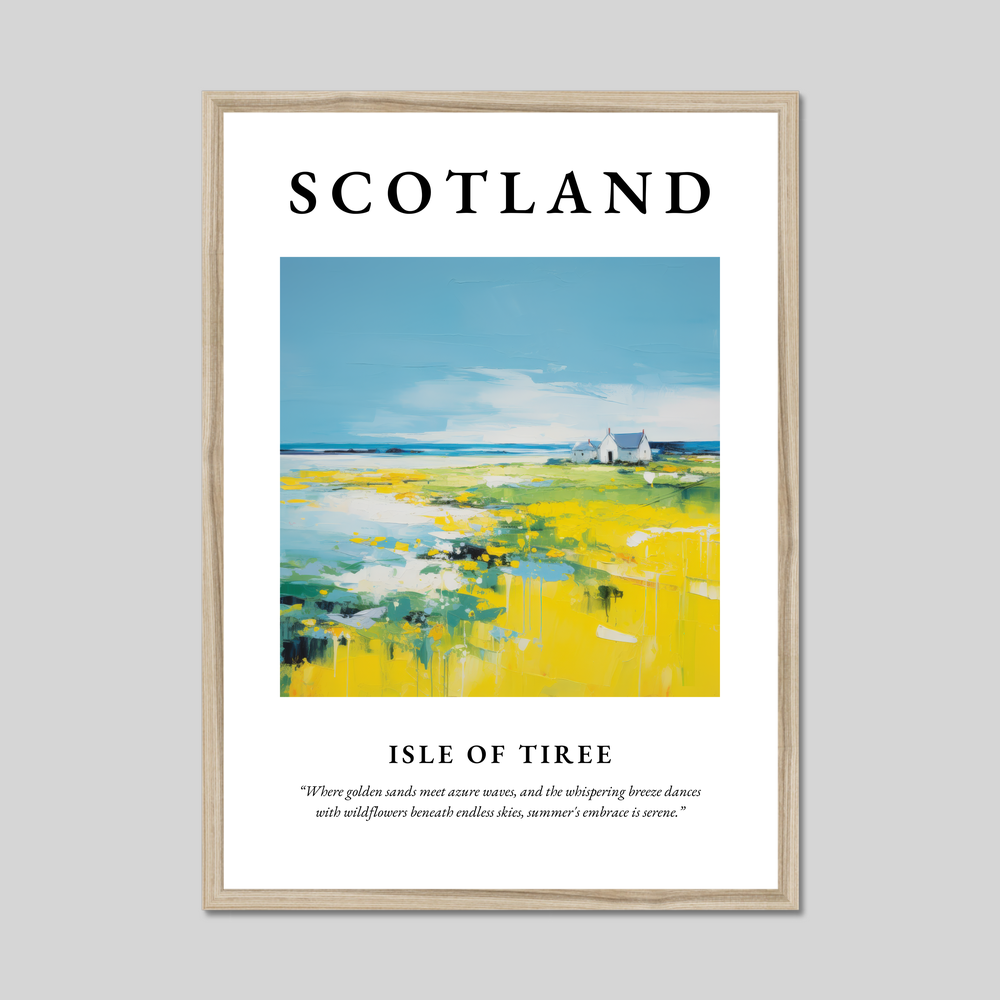 Poster in a natural frame with the word Scotland