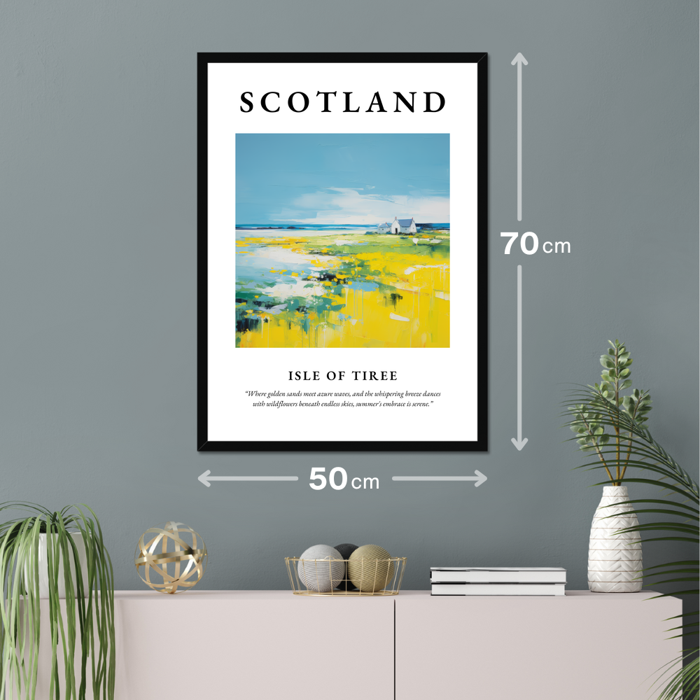 Poster of Isle of Tiree hanging on a wall