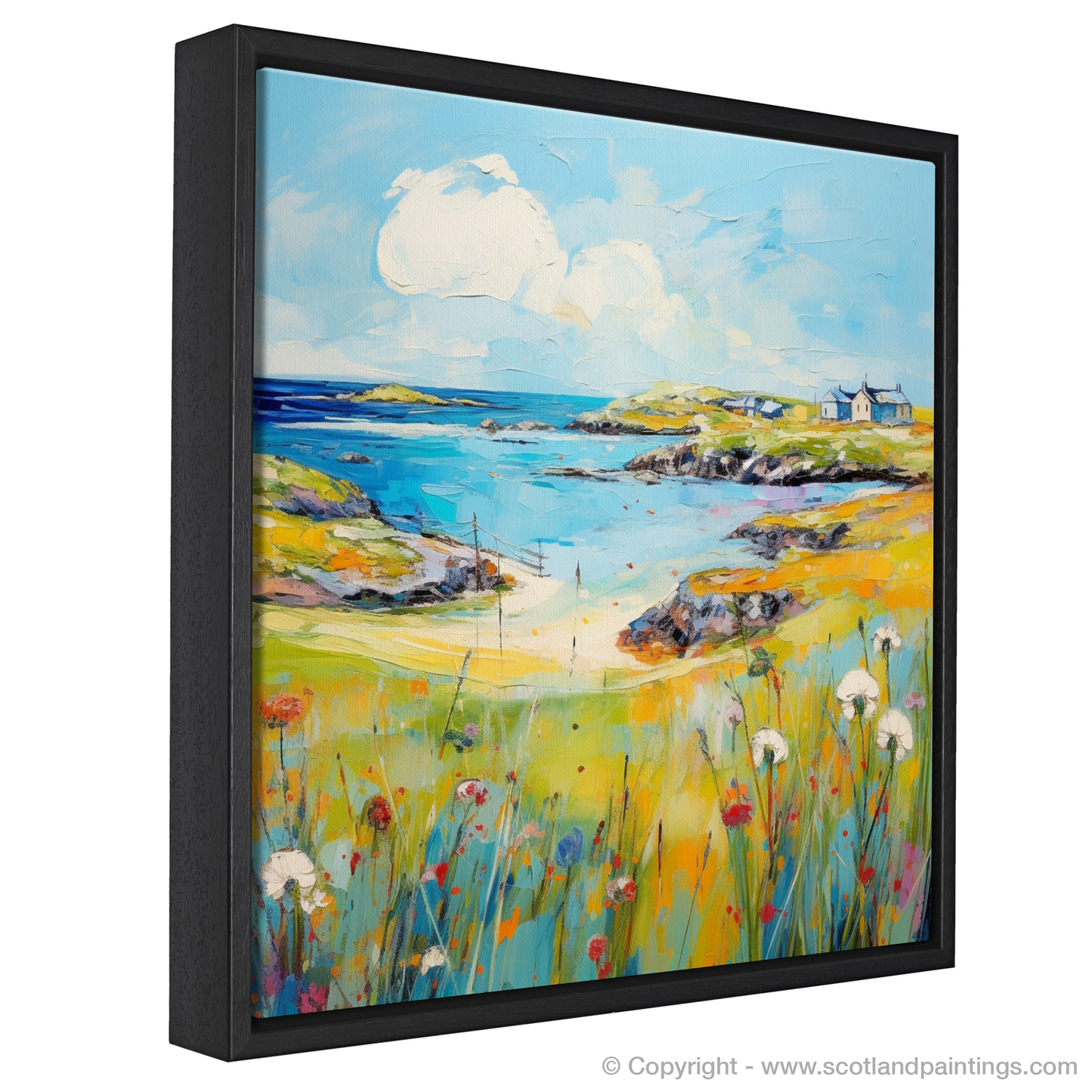 Painting and Art Print of Isle of Lewis, Outer Hebrides in summer entitled "Summer Serenity on the Isle of Lewis".