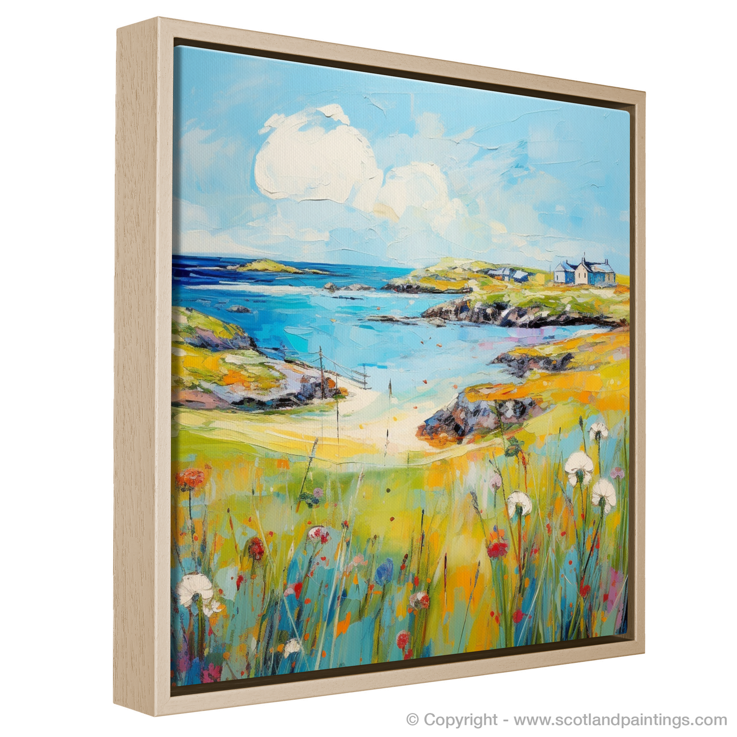 Painting and Art Print of Isle of Lewis, Outer Hebrides in summer entitled "Summer Serenity on the Isle of Lewis".