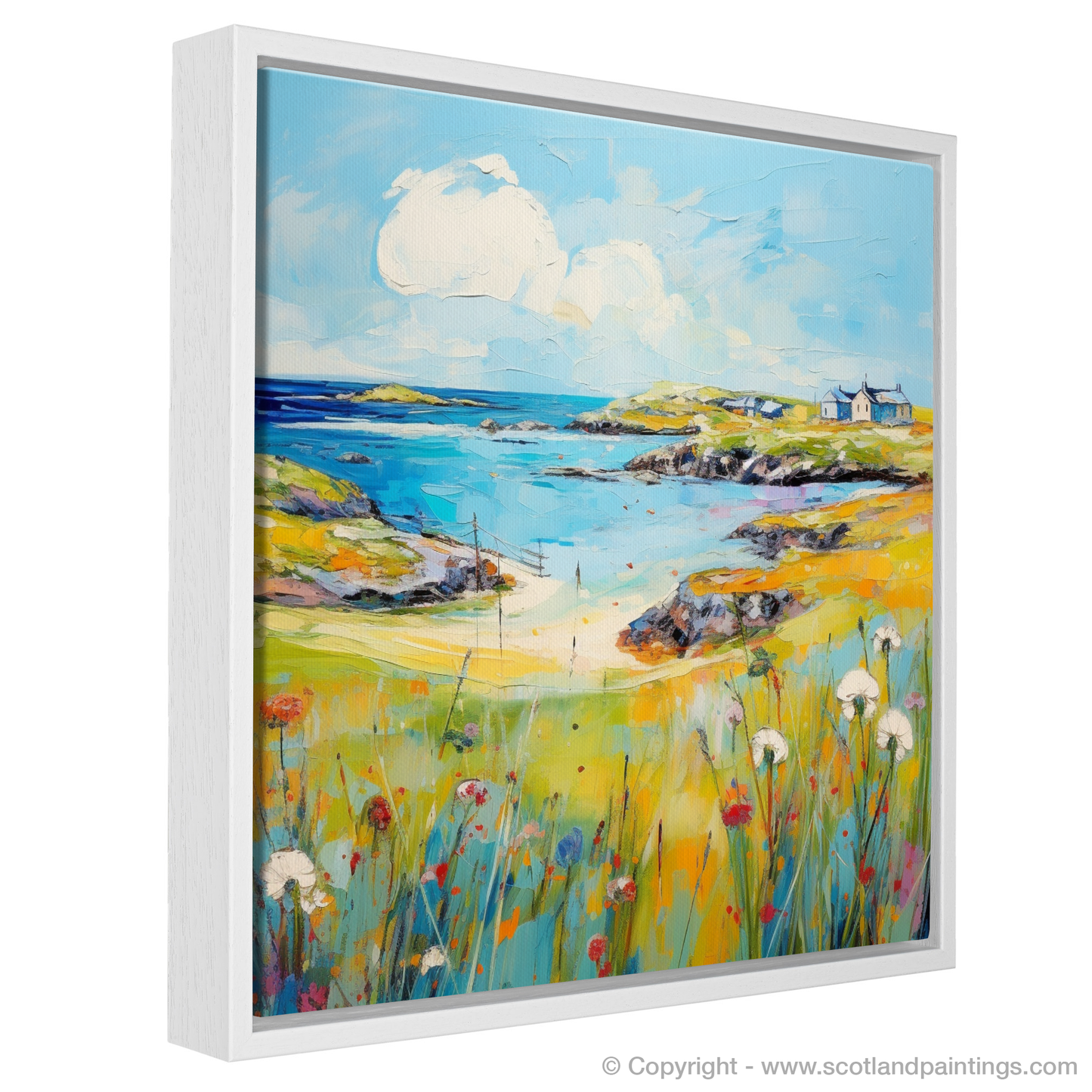 Painting and Art Print of Isle of Lewis, Outer Hebrides in summer entitled "Summer Serenity on the Isle of Lewis".