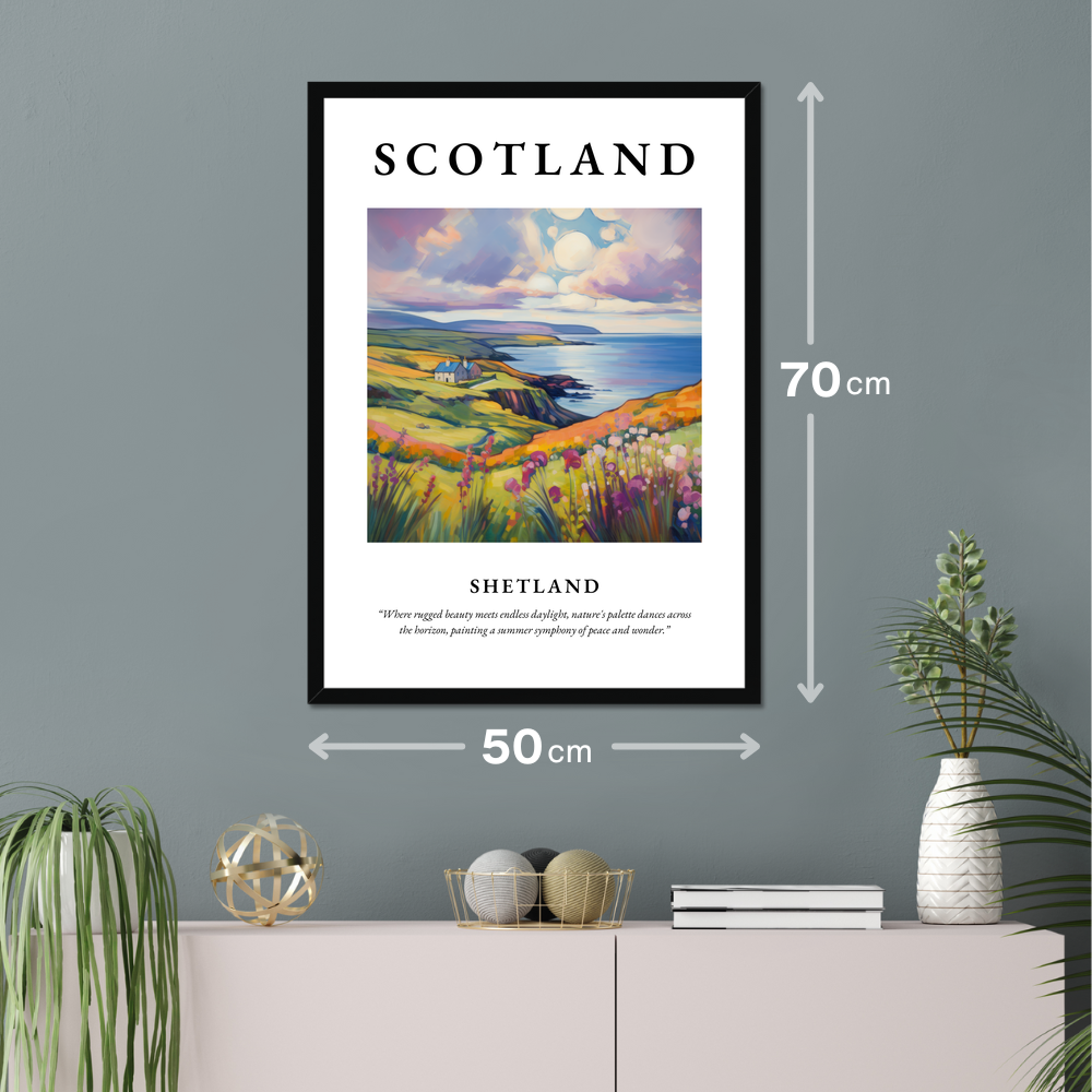 Poster of Shetland hanging on a wall