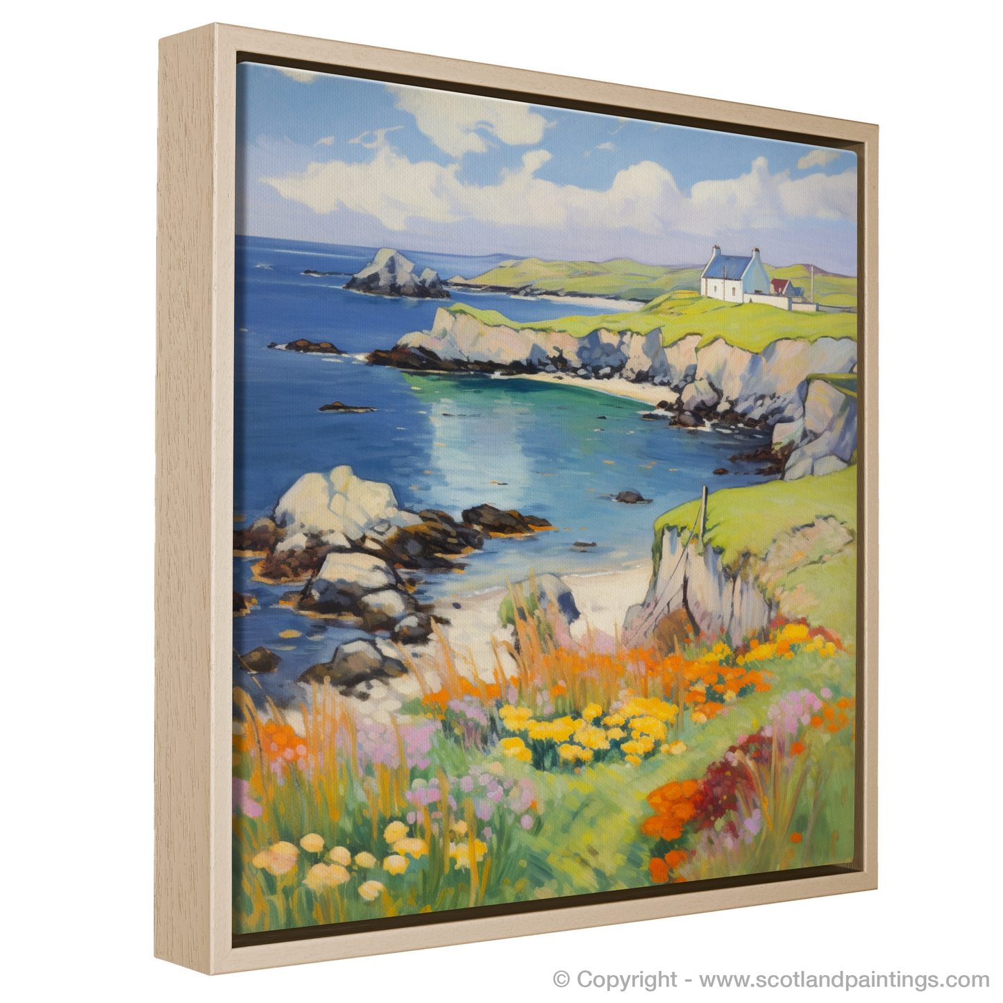 Painting and Art Print of Shetland, North of mainland Scotland in summer entitled "Shetland Summer Serenade".