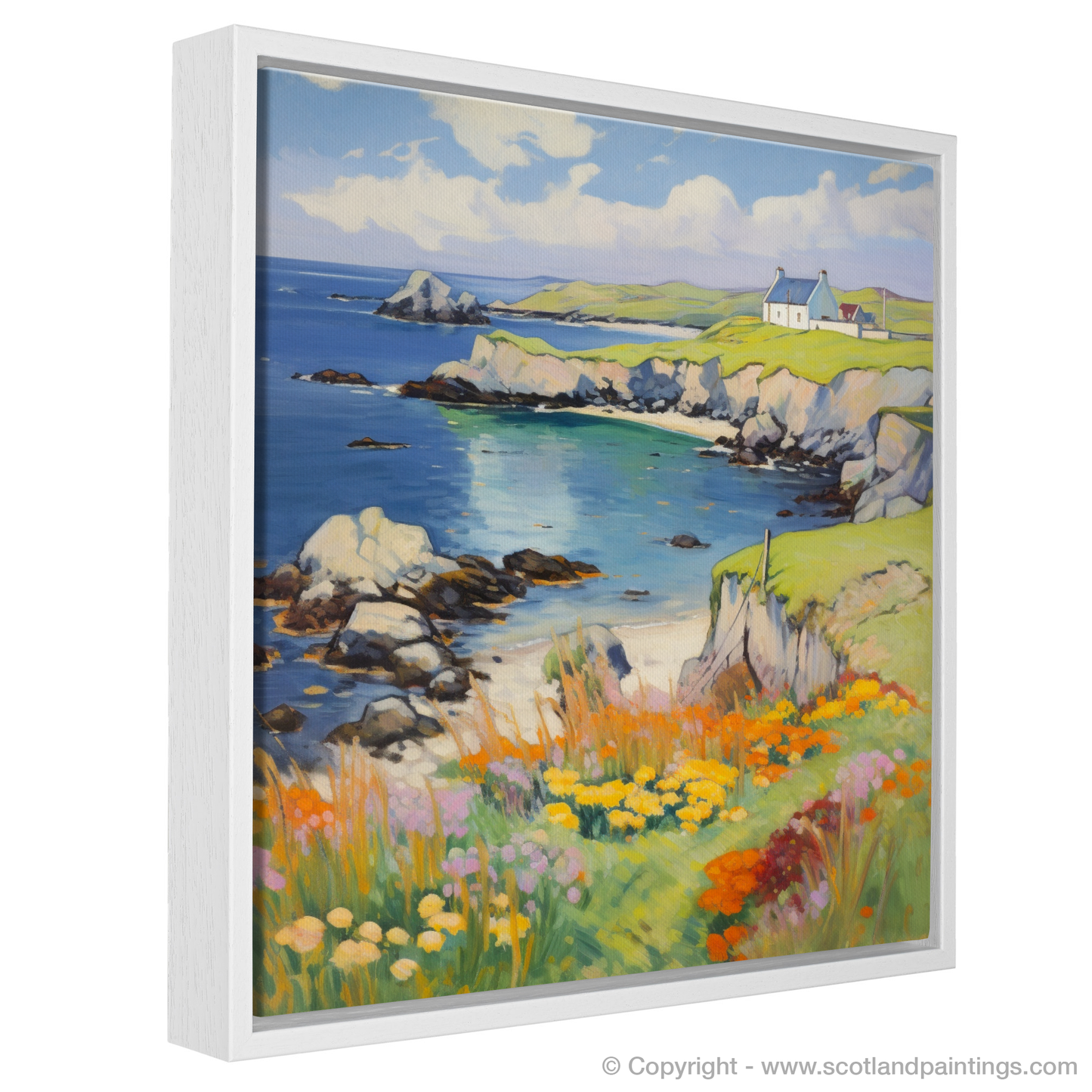Painting and Art Print of Shetland, North of mainland Scotland in summer entitled "Shetland Summer Serenade".