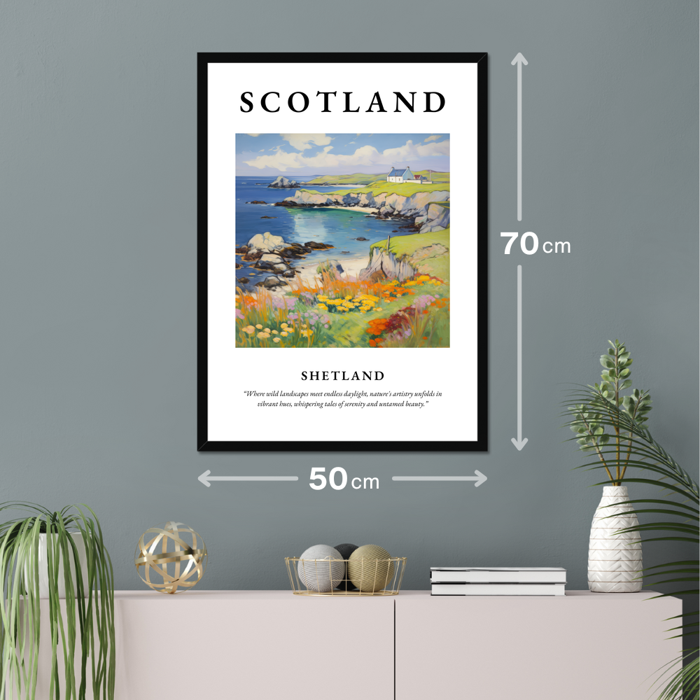 Poster of Shetland hanging on a wall