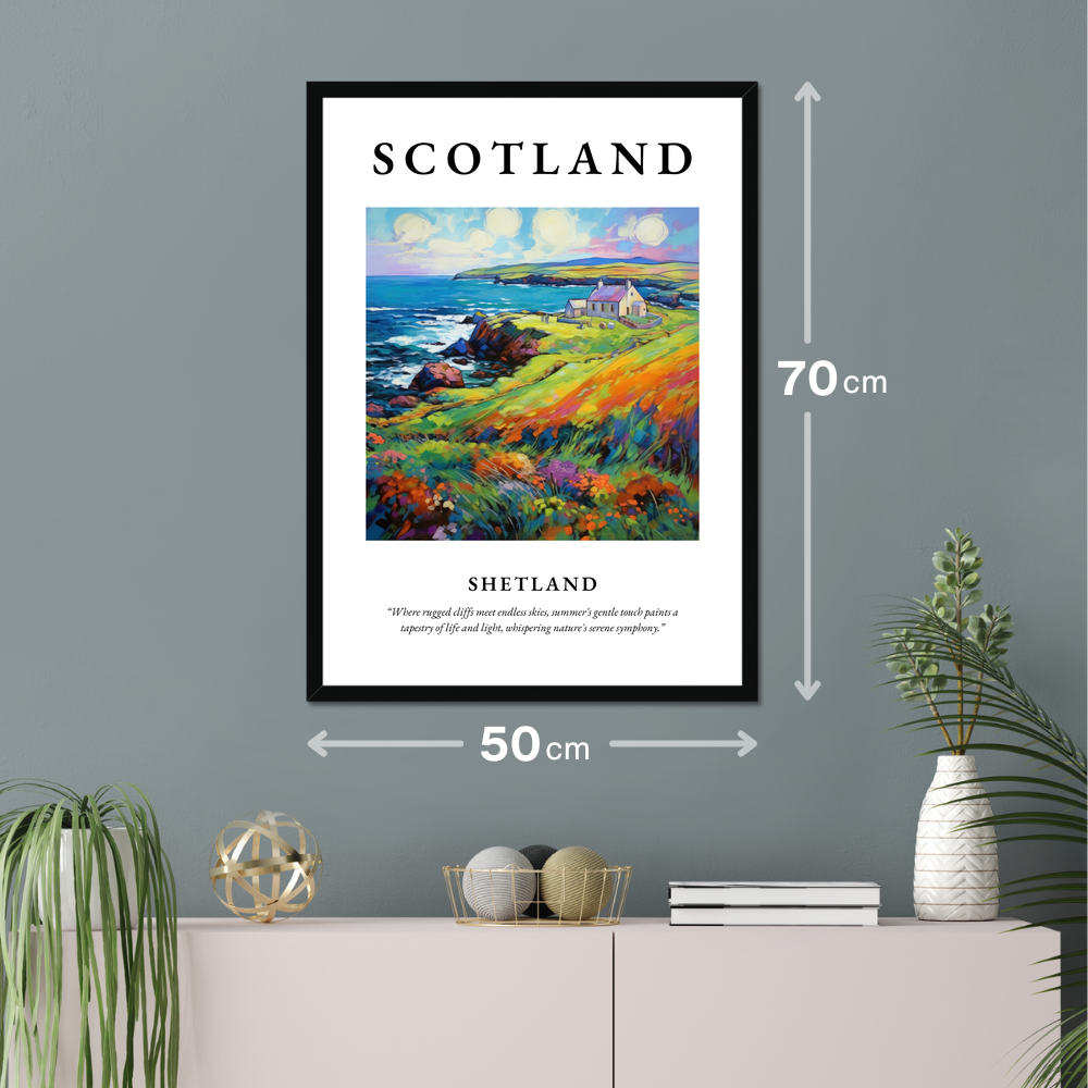 Poster of Shetland hanging on a wall