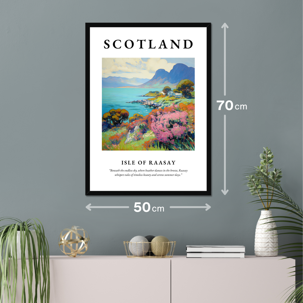 Poster of Isle of Raasay hanging on a wall