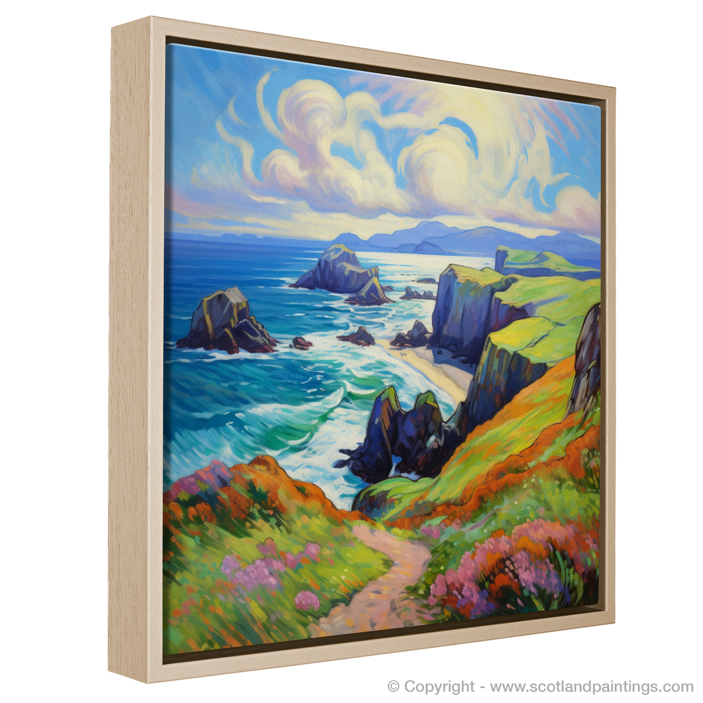 Painting and Art Print of Isle of Lewis, Outer Hebrides in summer entitled "Summer Symphony: Isle of Lewis
".