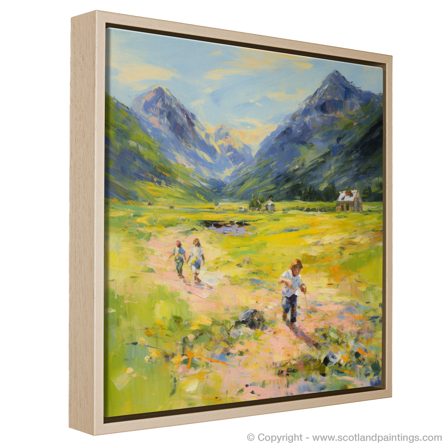 Painting and Art Print of Children playing in Glencoe during summer entitled "Children of Glencoe: A Summer's Tale".