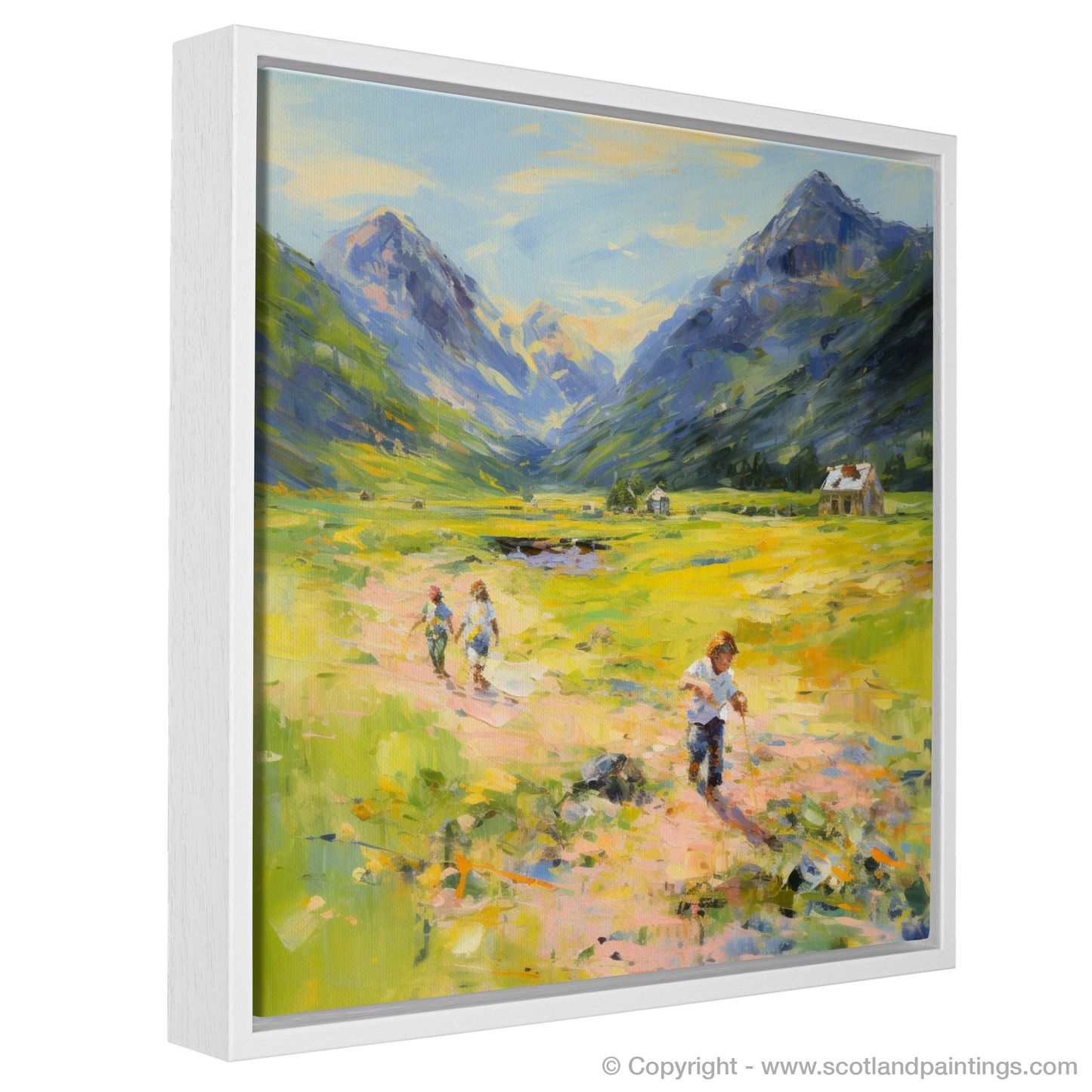 Painting and Art Print of Children playing in Glencoe during summer entitled "Children of Glencoe: A Summer's Tale".