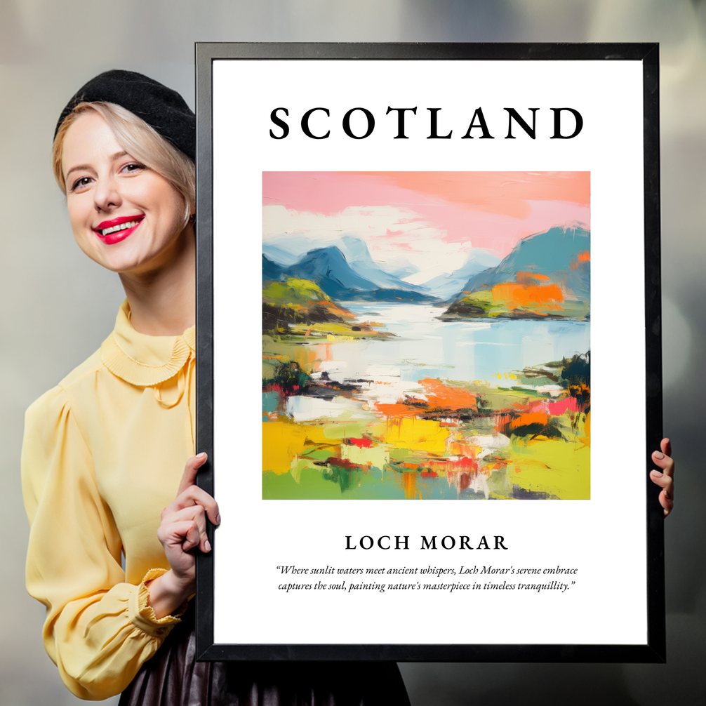 Person holding a poster of Loch Morar