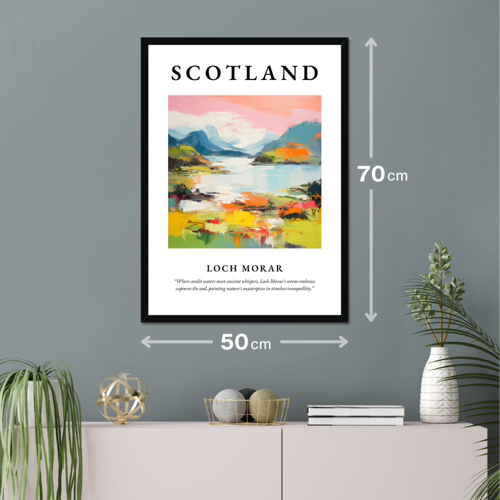 Poster of Loch Morar hanging on a wall