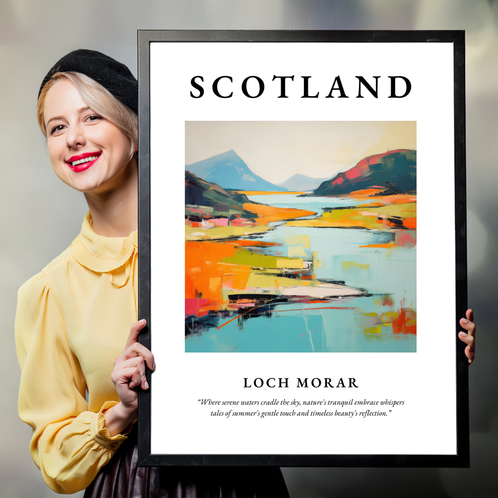 Person holding a poster of Loch Morar