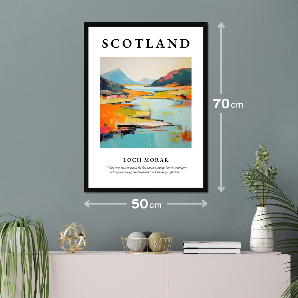 Poster of Loch Morar hanging on a wall