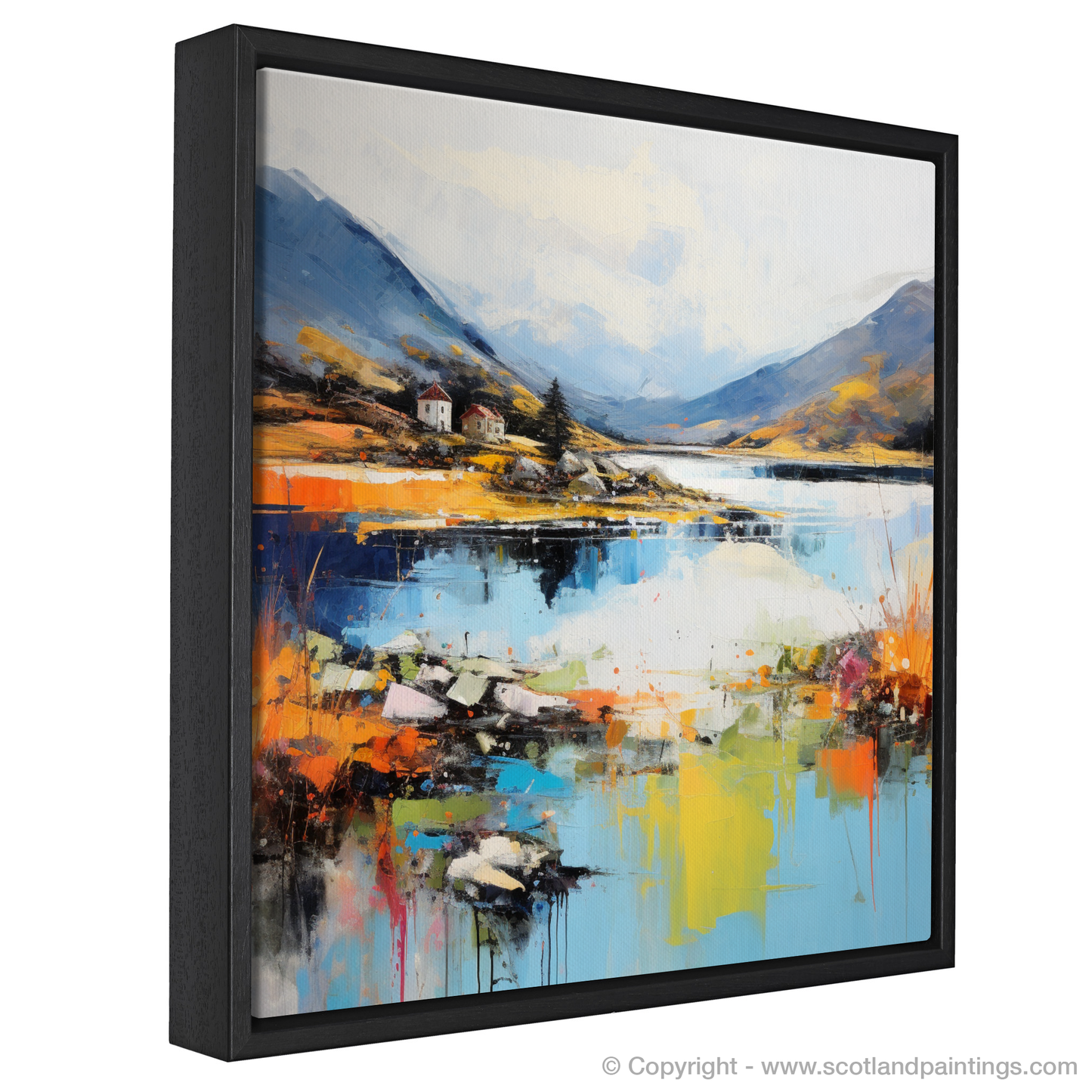 Painting and Art Print of Loch Glencoul, Sutherland in summer entitled "Summer Serenade in Loch Glencoul".