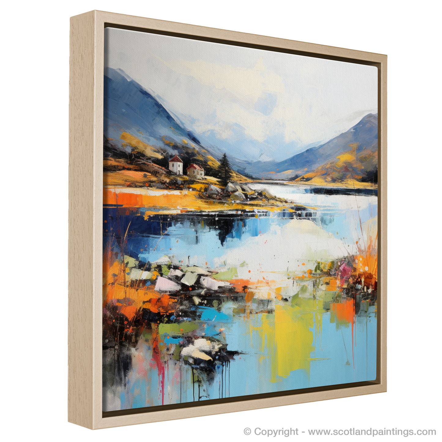 Painting and Art Print of Loch Glencoul, Sutherland in summer entitled "Summer Serenade in Loch Glencoul".