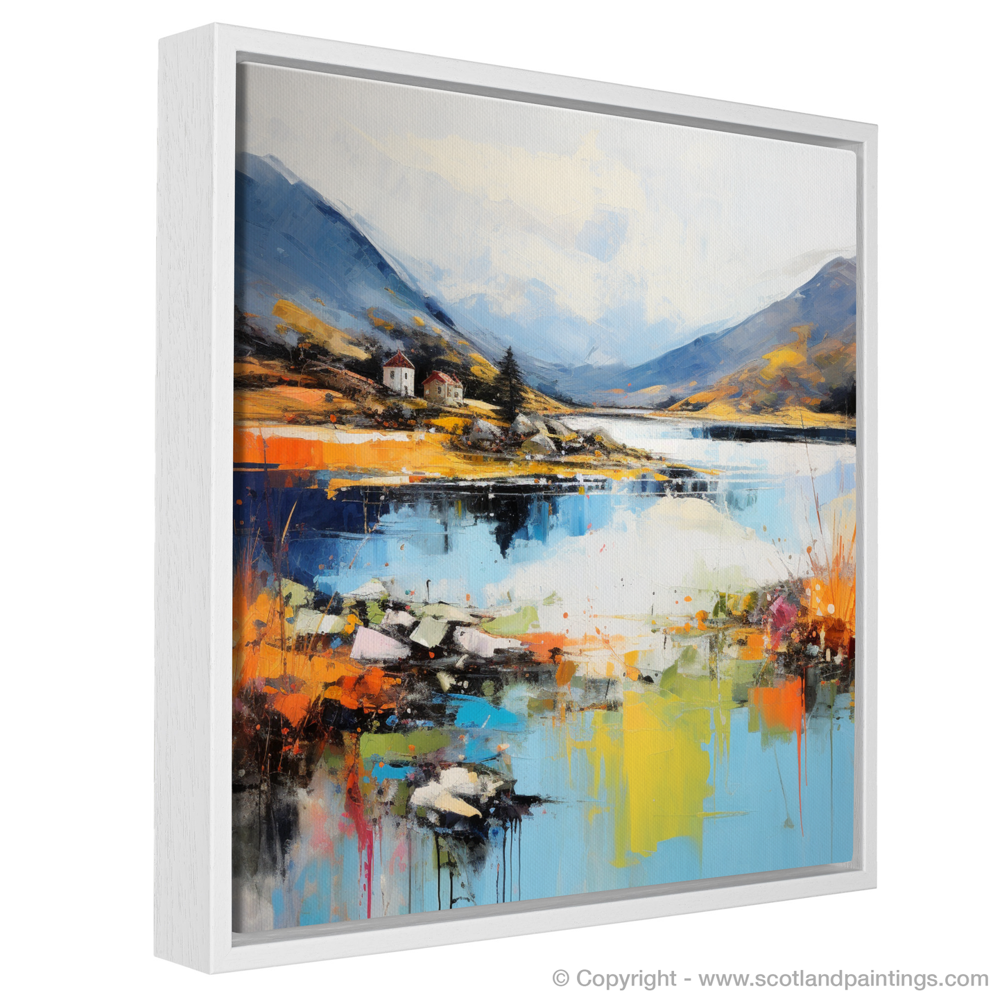 Painting and Art Print of Loch Glencoul, Sutherland in summer entitled "Summer Serenade in Loch Glencoul".