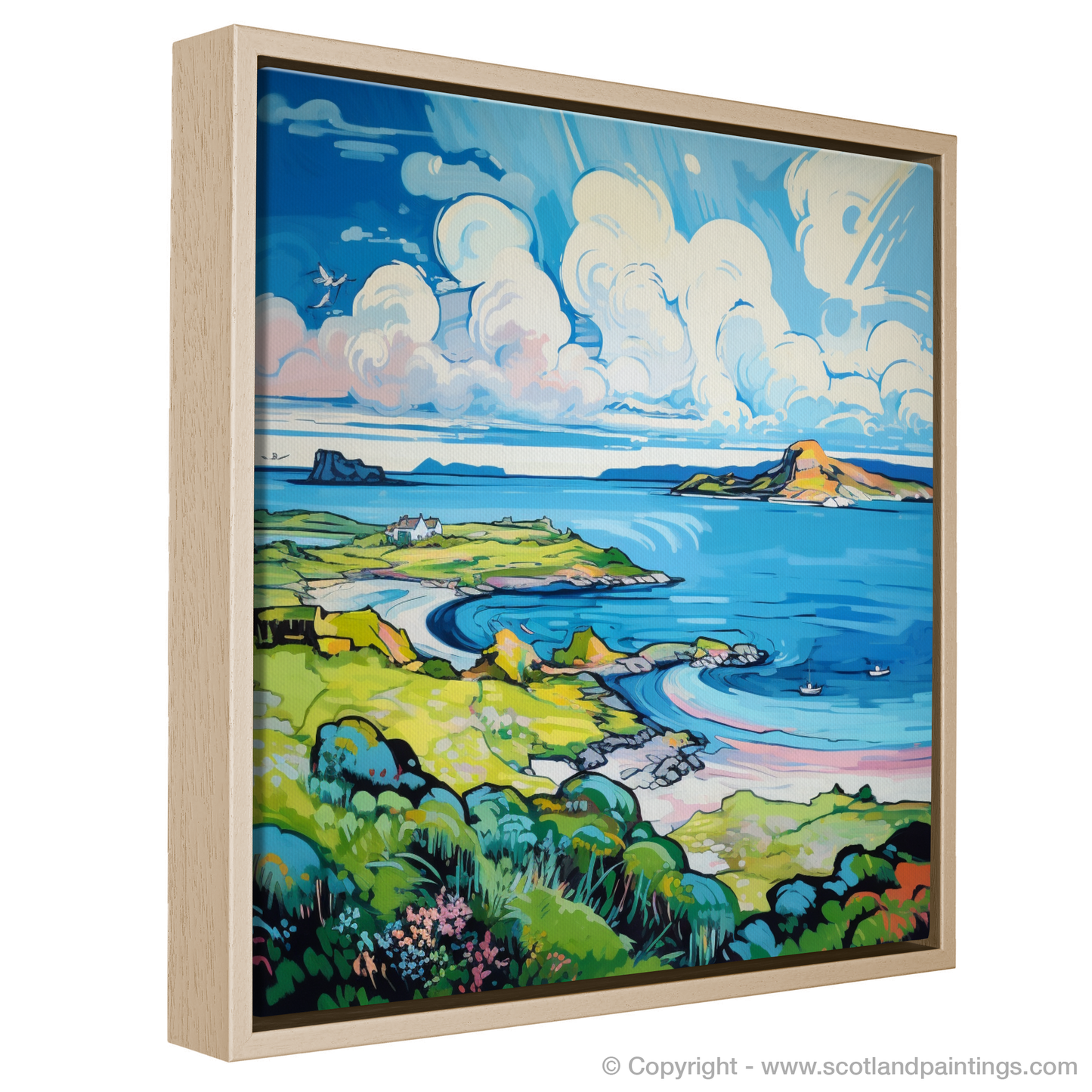 Painting and Art Print of Isle of Skyes smaller isles, Inner Hebrides in summer entitled "Summer Splendour of the Inner Hebrides".