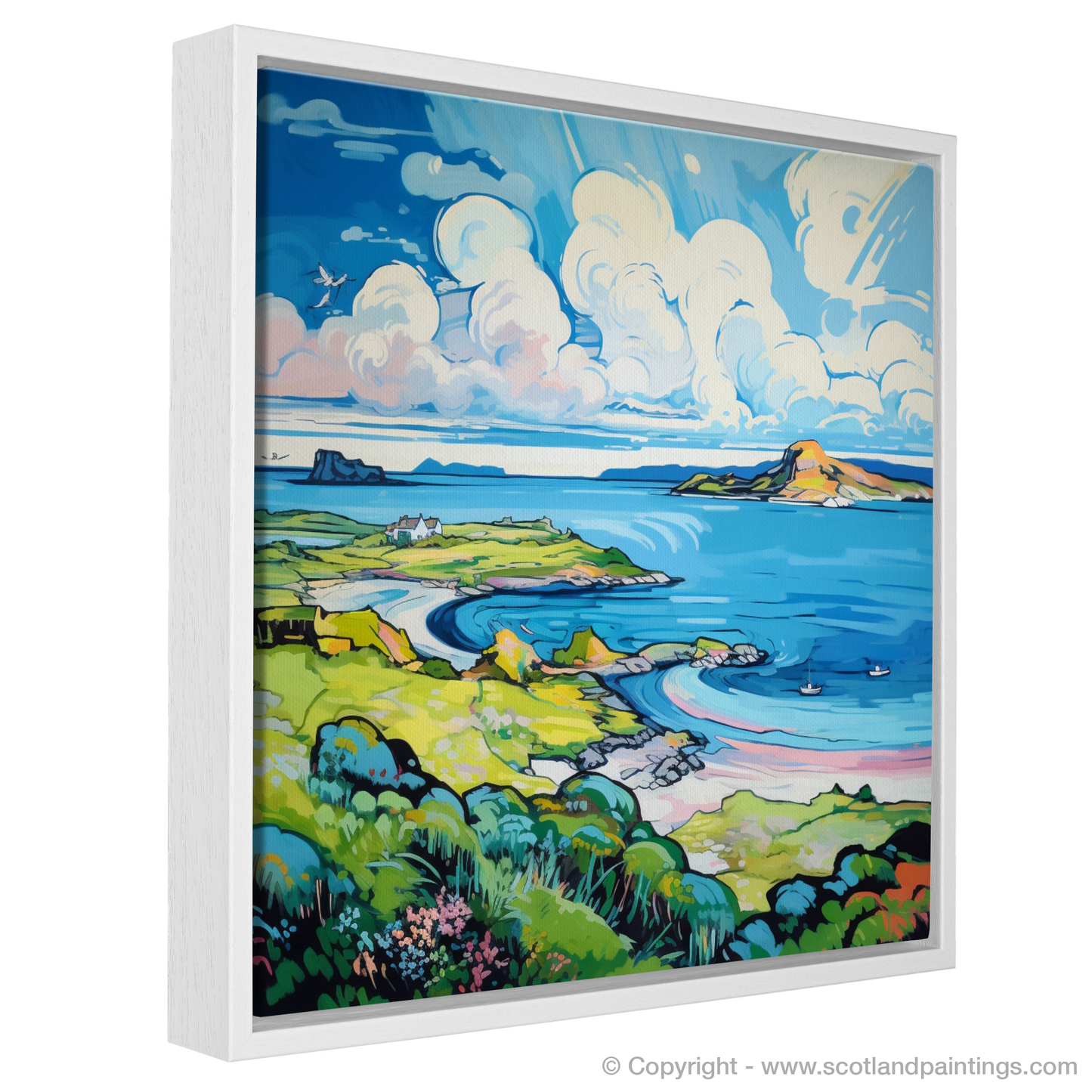 Painting and Art Print of Isle of Skyes smaller isles, Inner Hebrides in summer entitled "Summer Splendour of the Inner Hebrides".