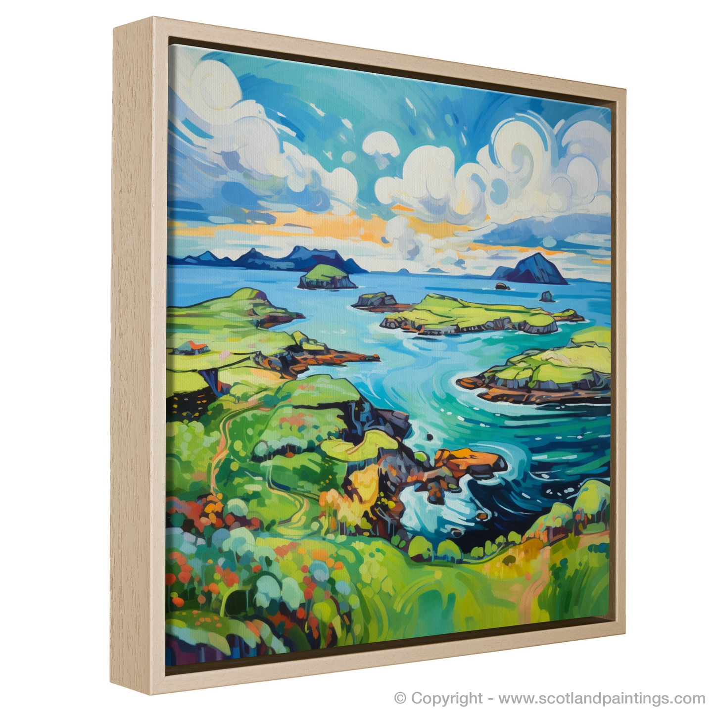 Painting and Art Print of Isle of Skyes smaller isles, Inner Hebrides in summer entitled "Isle of Skyes Summer Serenade".