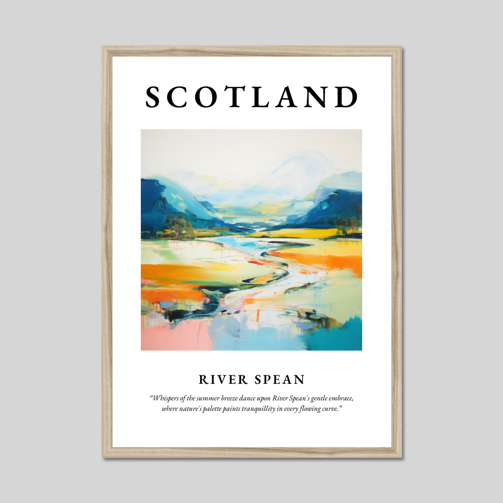 Poster in a natural frame with the word Scotland