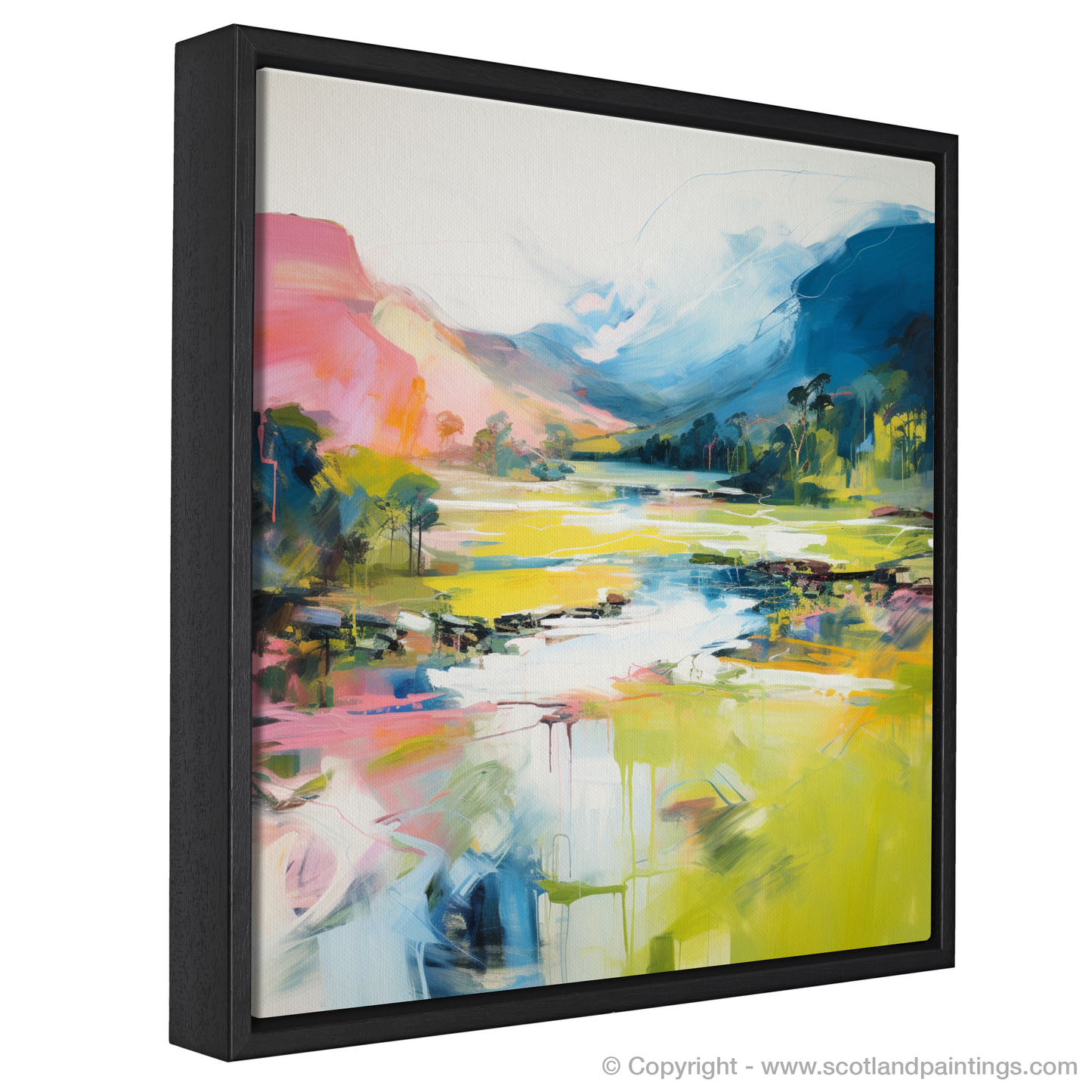 Painting and Art Print of River Spean, Highlands in summer entitled "Highland Summer Serenade".