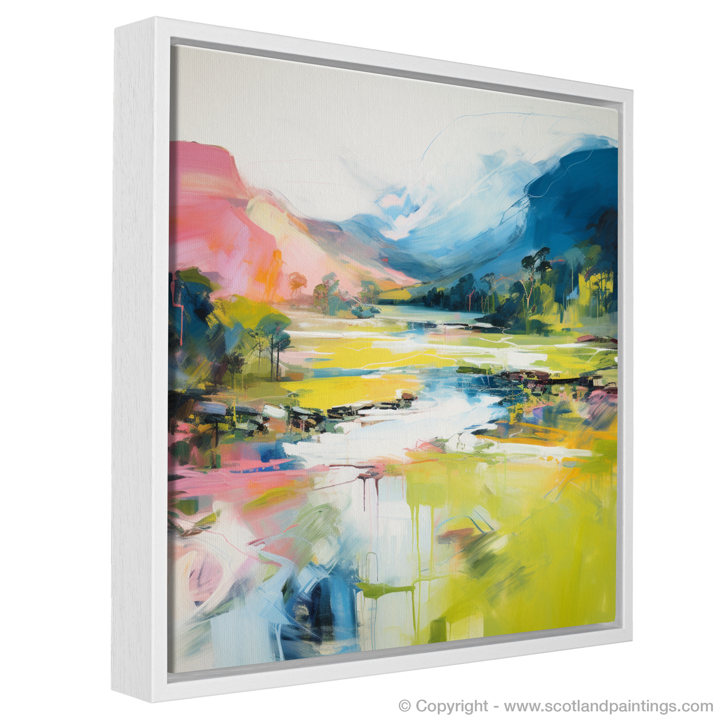 Painting and Art Print of River Spean, Highlands in summer entitled "Highland Summer Serenade".