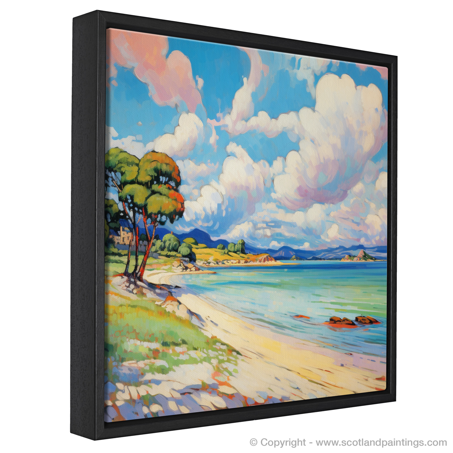 Painting and Art Print of Arisaig Beach, Arisaig in summer entitled "Summer Serenity at Arisaig Beach".