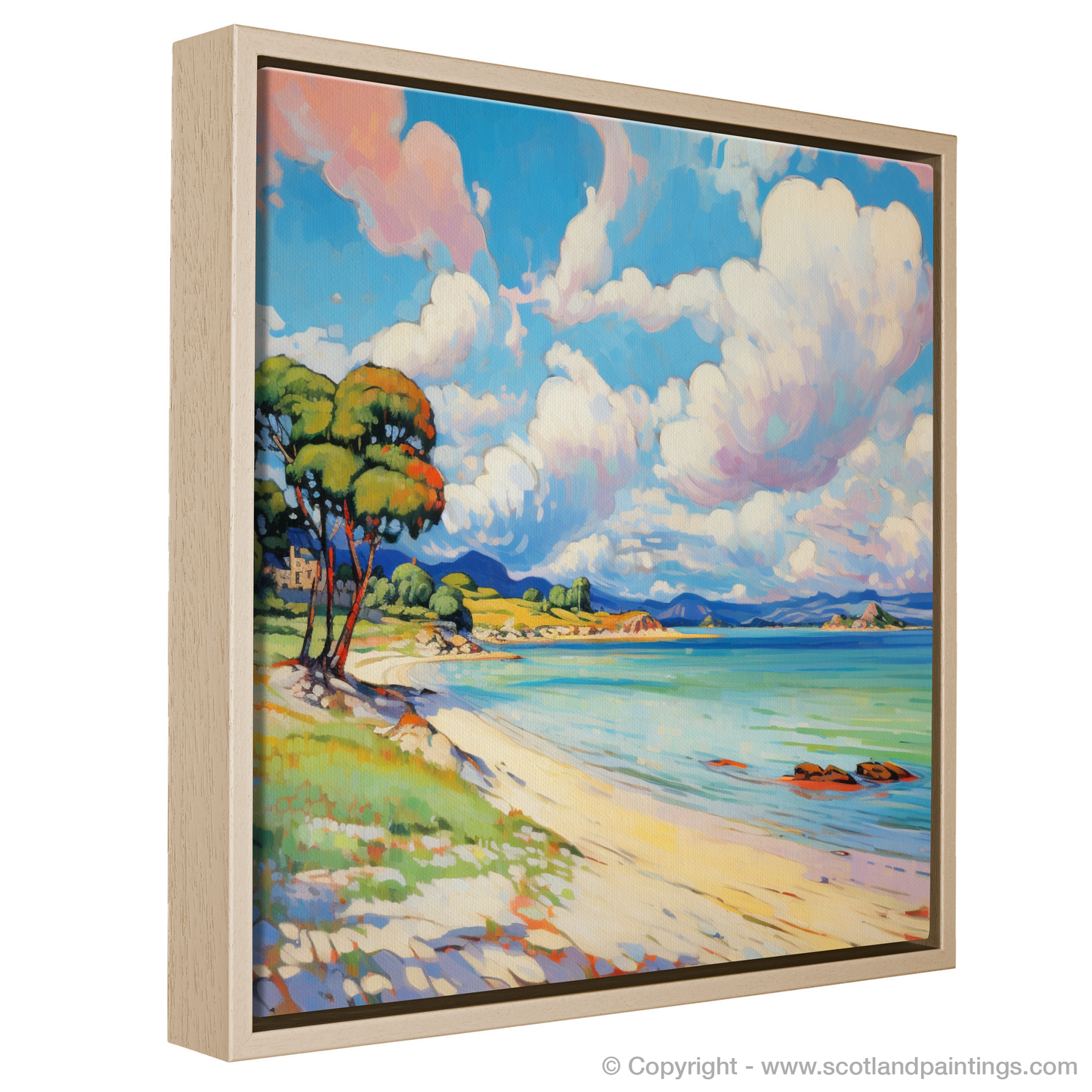 Painting and Art Print of Arisaig Beach, Arisaig in summer entitled "Summer Serenity at Arisaig Beach".