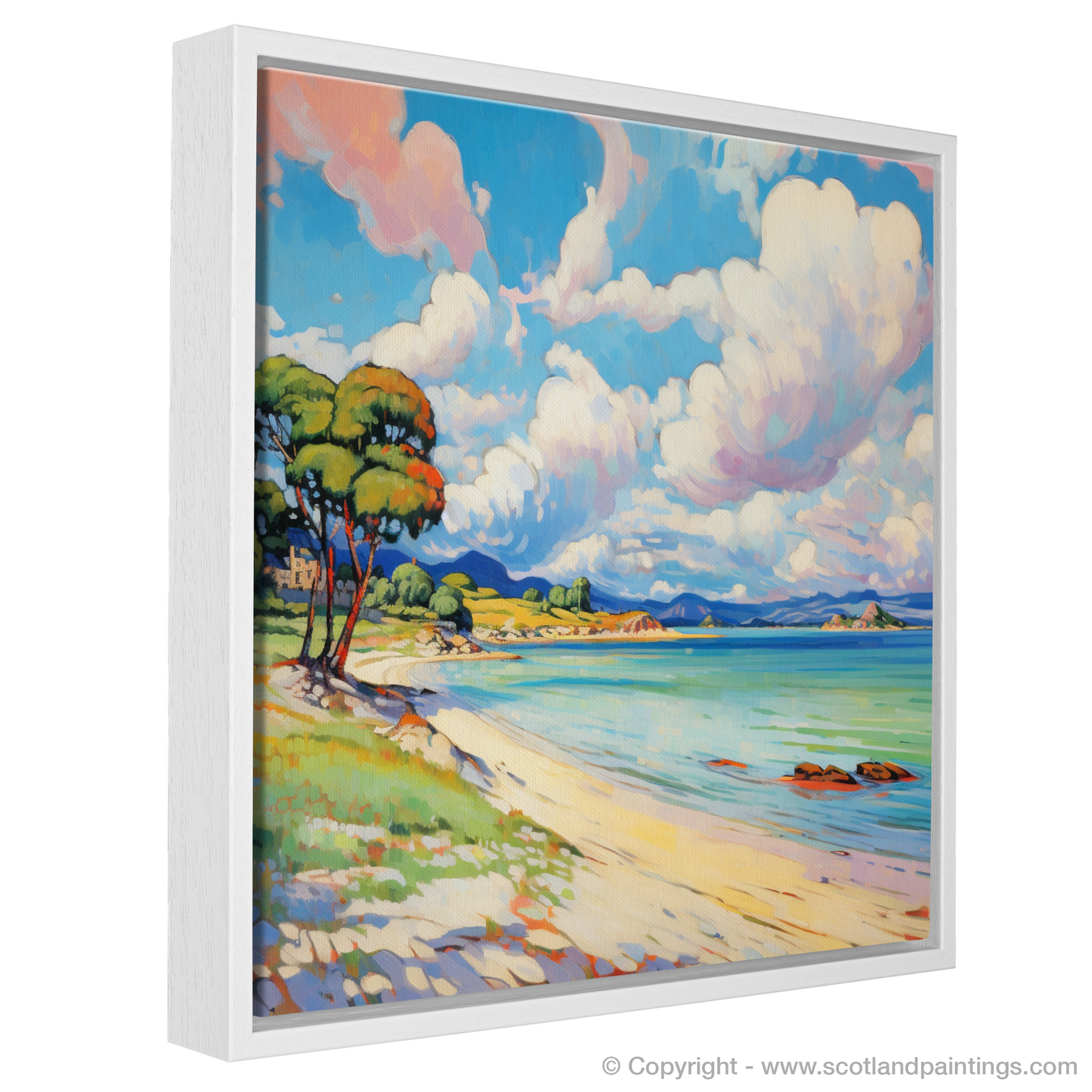 Painting and Art Print of Arisaig Beach, Arisaig in summer entitled "Summer Serenity at Arisaig Beach".