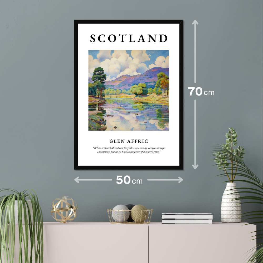 Poster of Glen Affric hanging on a wall