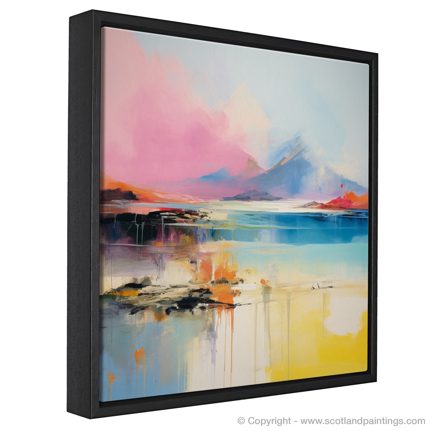 Painting and Art Print of Isle of Rum, Inner Hebrides in summer entitled "Summer Essence of Isle of Rum".