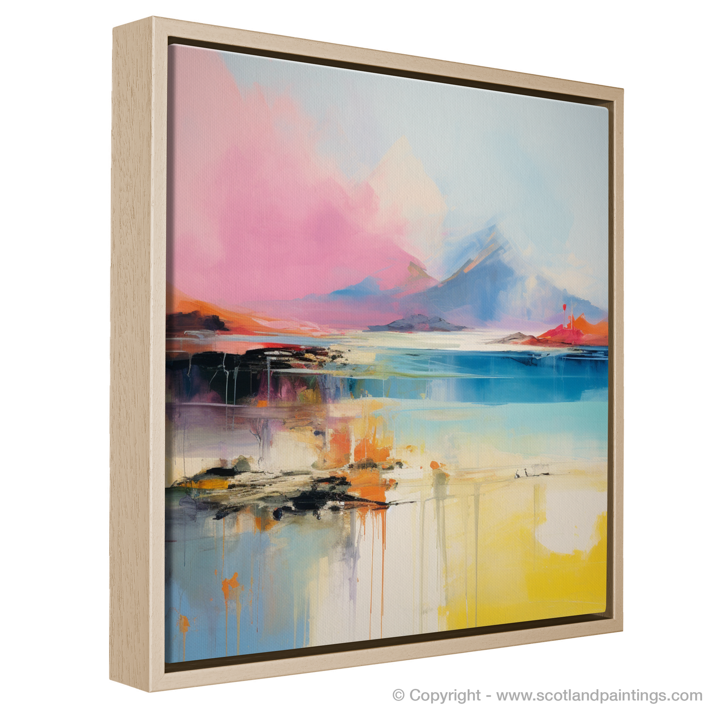 Painting and Art Print of Isle of Rum, Inner Hebrides in summer entitled "Summer Essence of Isle of Rum".