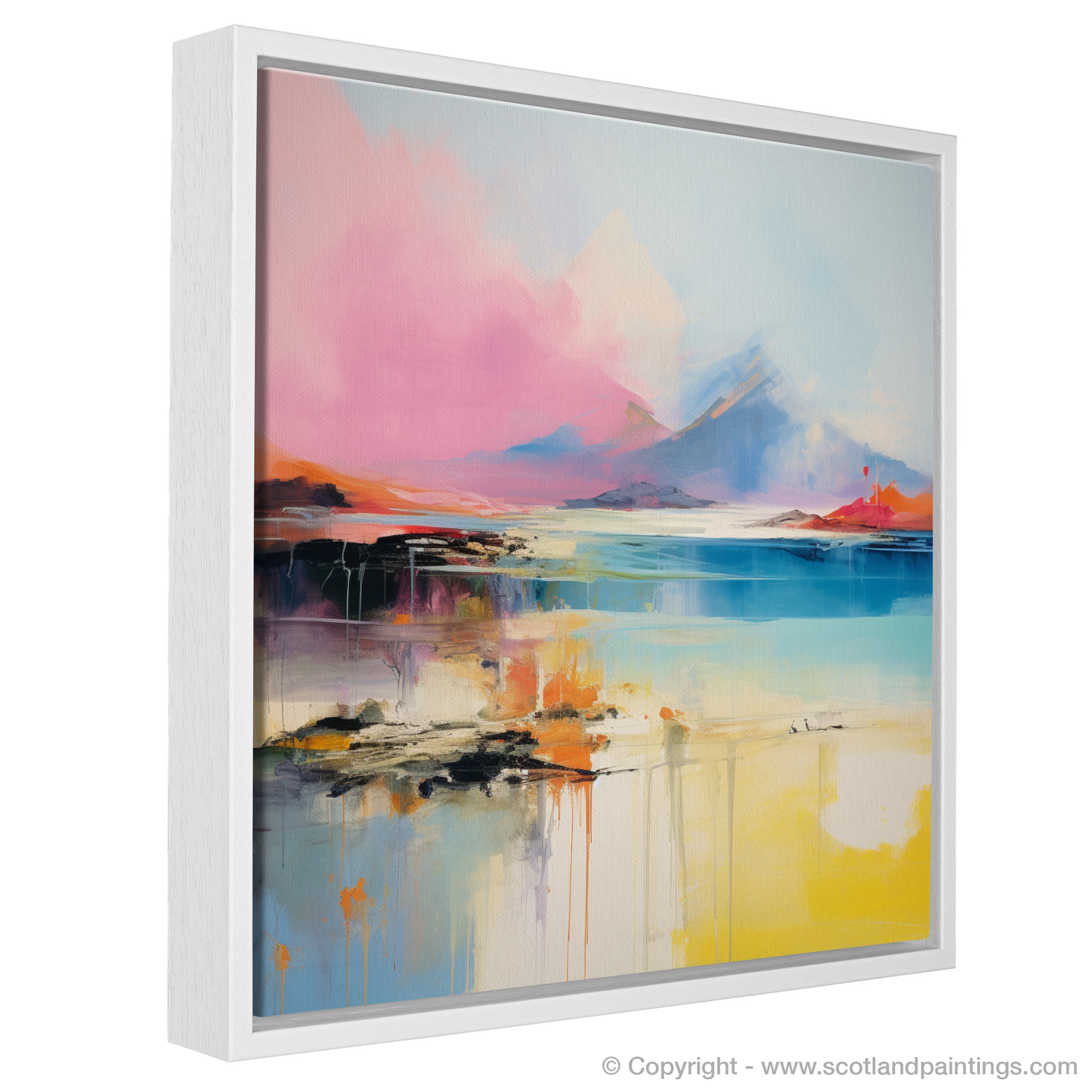 Painting and Art Print of Isle of Rum, Inner Hebrides in summer entitled "Summer Essence of Isle of Rum".