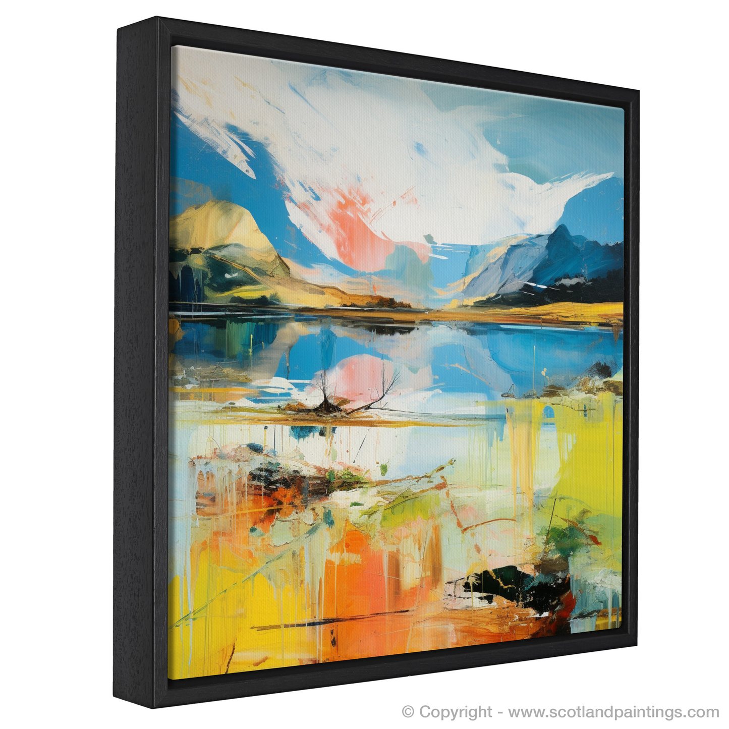 Painting and Art Print of Loch Awe, Argyll and Bute in summer entitled "Summer Essence of Loch Awe".